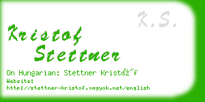 kristof stettner business card